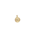 Burn the Boats Motivational Charm Pendant Jewelry in Gold by Lat & Lo- Wax seal-Coin shaped jewelry-gift jewelry-inspiring necklace charm