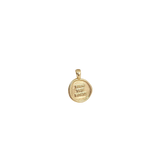 Burn the Boats Motivational Charm Pendant Jewelry in Gold by Lat & Lo- Wax seal-Coin shaped jewelry-gift jewelry-inspiring necklace charm