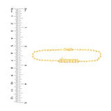 Gothic Name Bracelet in 14K Gold