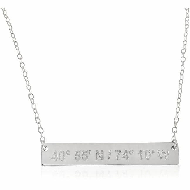 ✨ Bar Necklace -14K - Lat & Lo™