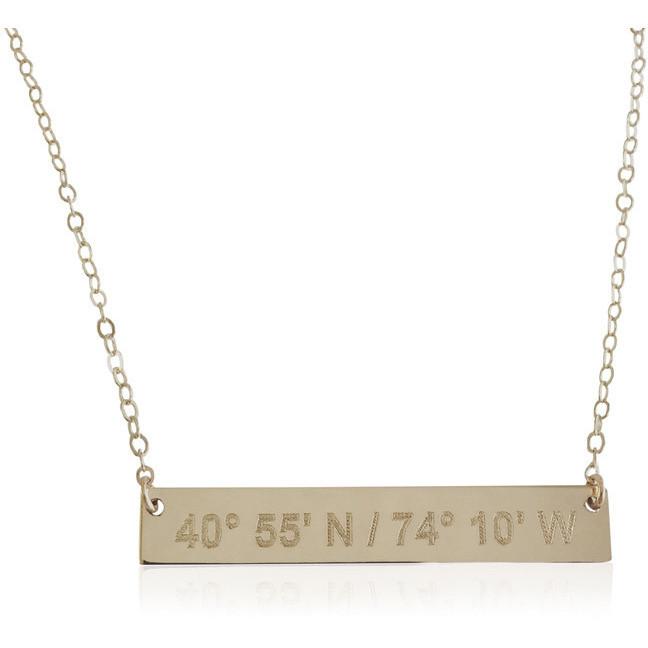 Lat and sales long necklace