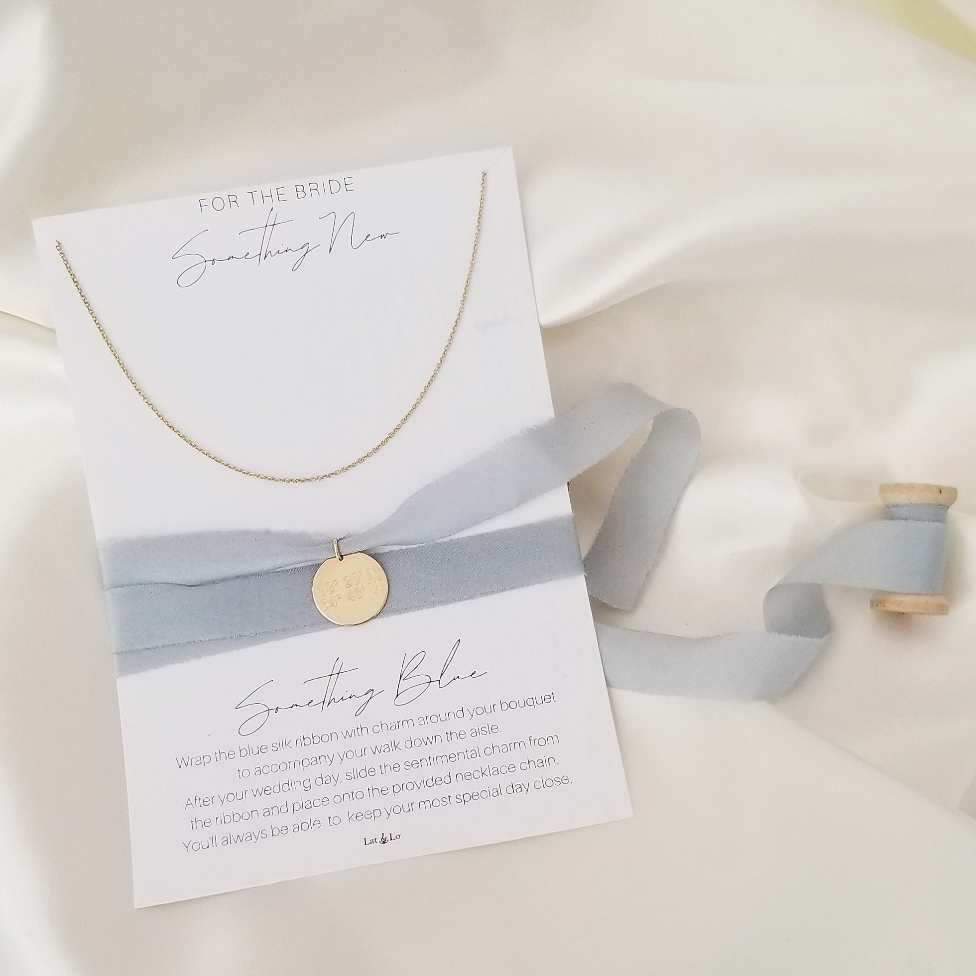 "Something New" Bridal Gift Necklace Gift Set - Lat & Lo™