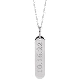 personalizable necklace with diamonds in white gold