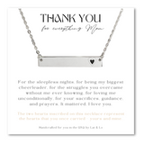 Thank you Mom Bar Necklace