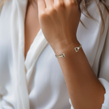 Double Initial Cuff Bracelet