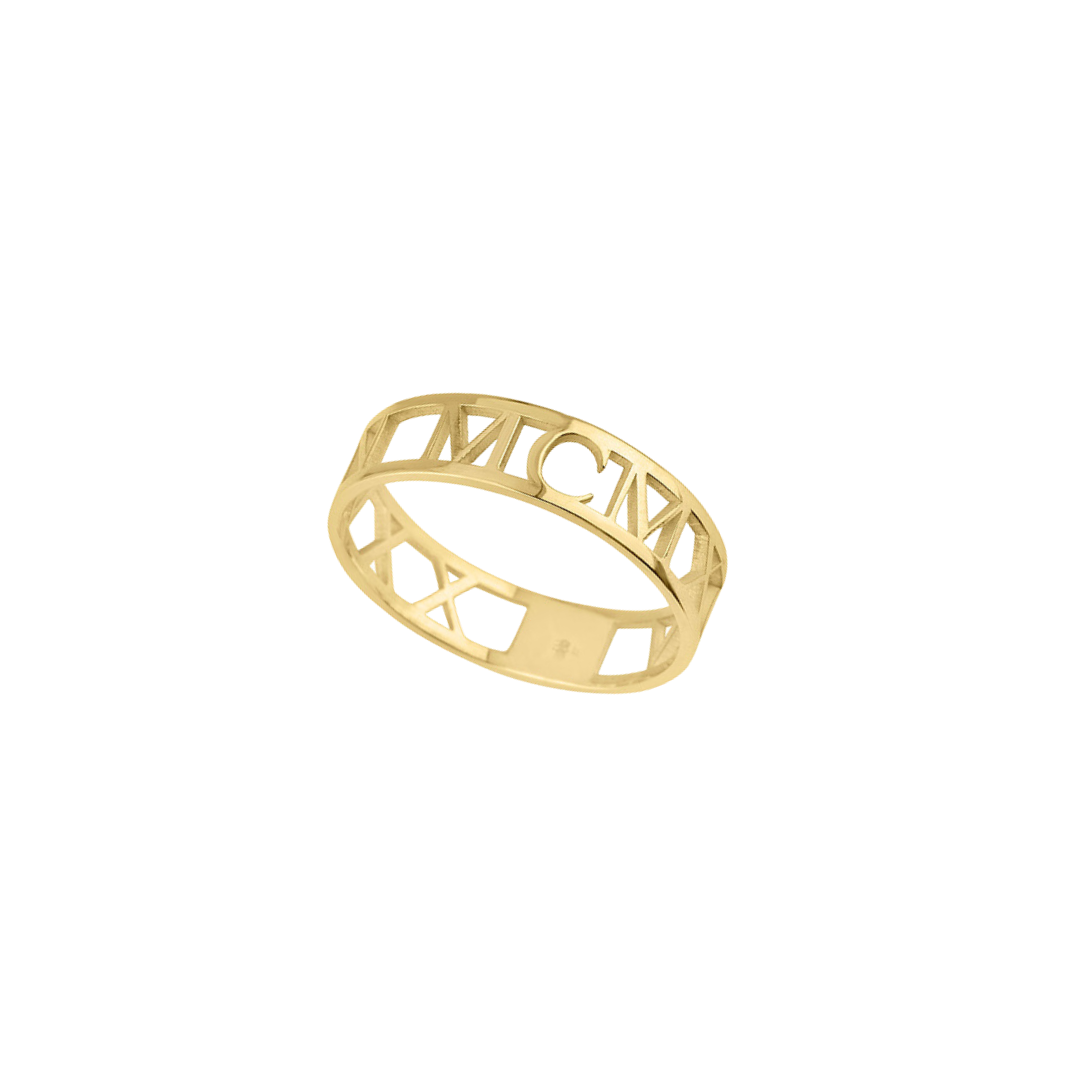 roman numeral coordinates cut out ring-lat & lo