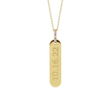 Lola Necklace | Baguette Diamond Accented