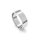 Sterling Silver Flat Band Ring | 6mm