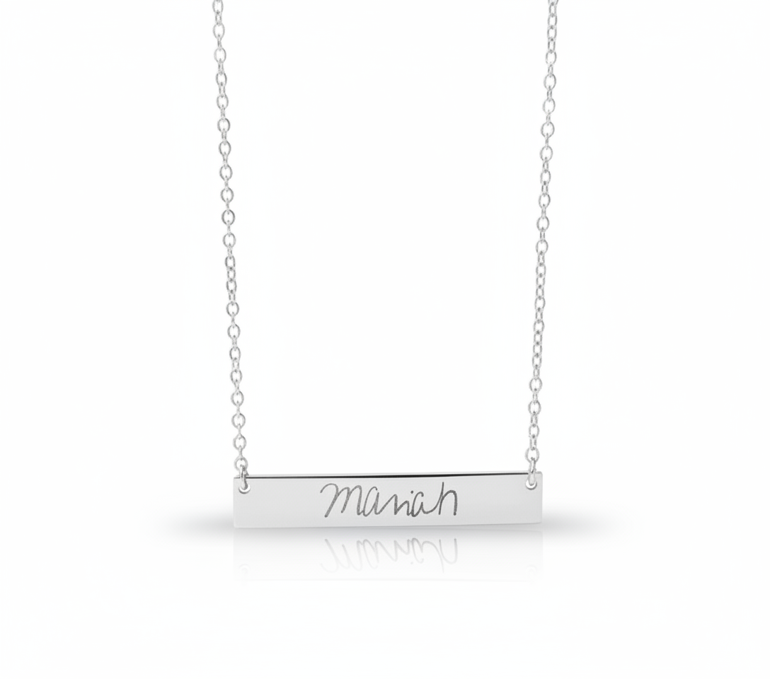 Written Bar Necklace