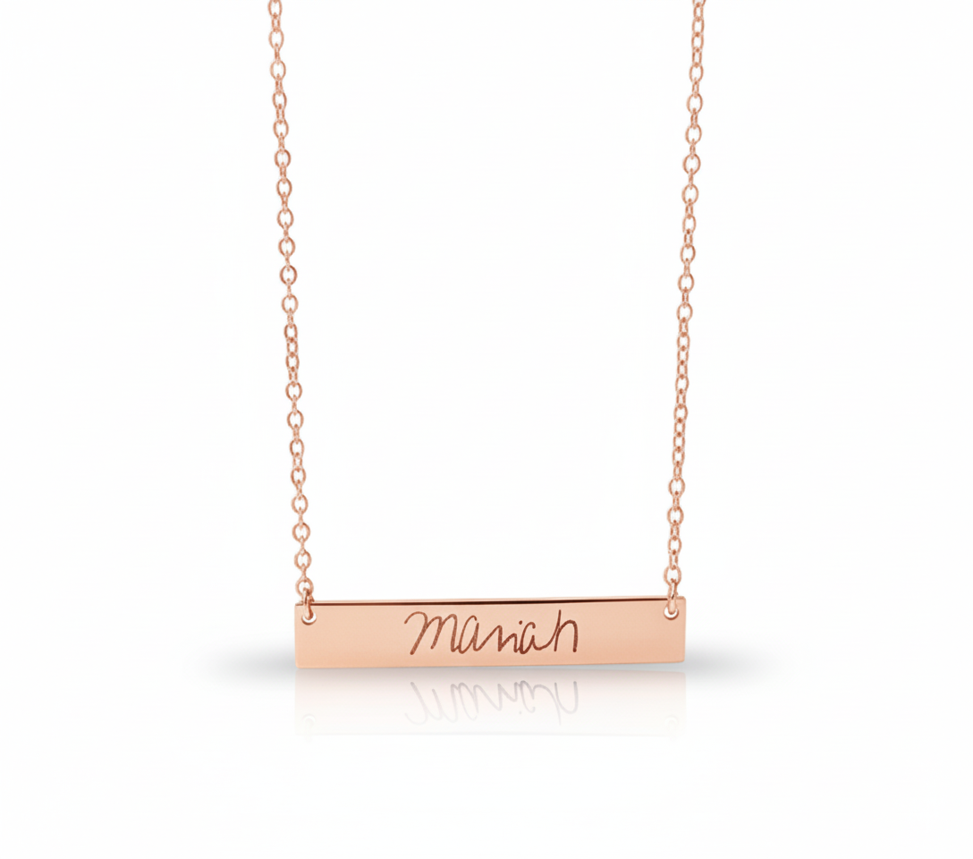 Written Bar Necklace