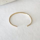 Gold plated stainless steel water proof engraved cuff bracelet by Lat & Lo at ww.latandlo.com