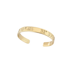 coordinates bracelet in gold by Lat & Lo jewelry-top view