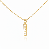 Mini Cut-Out Name Charm Necklace