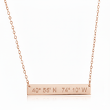 Coordinates Bar Necklace