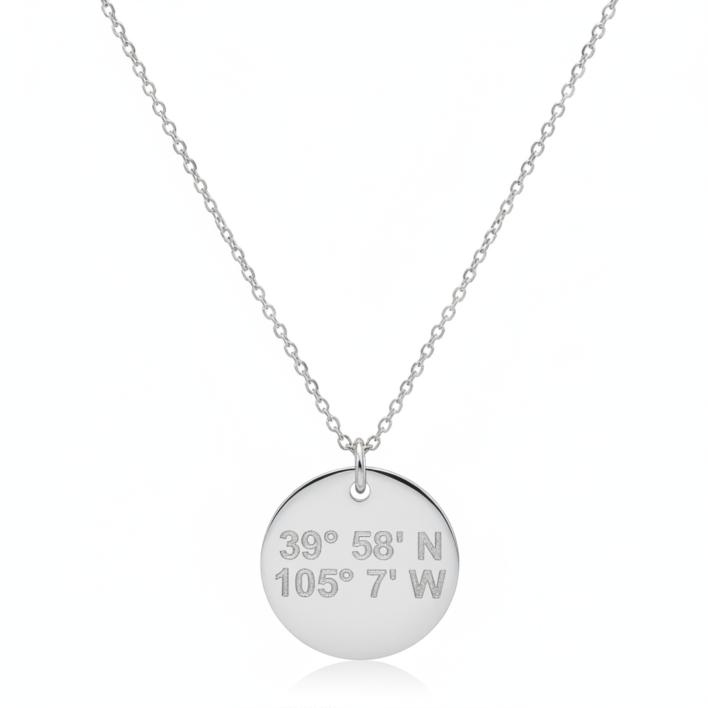 Coordinates Disc Necklace