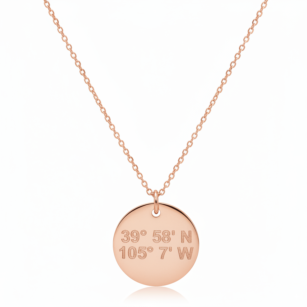 Coordinates Disc Necklace