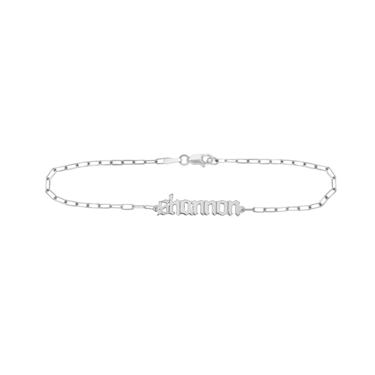 Gothic Name Bracelet in 14K Gold