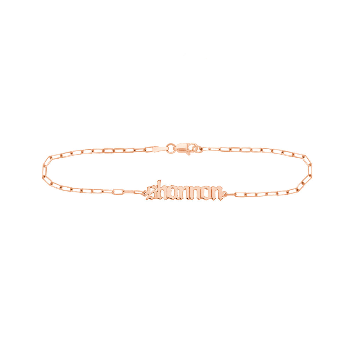 Gothic Name Bracelet in 14K Gold