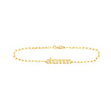 Gothic Name Bracelet in 14K Gold