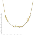Personalized Script Name Necklace-Three Names - Lat & Lo™