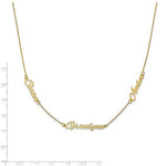 ✨ Personalized Script Name Necklace-3 Names - Lat & Lo™