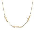Personalized Script Name Necklace-Three Names - Lat & Lo™