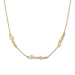 ✨ Personalized Script Name Necklace-3 Names - Lat & Lo™