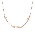 Personalized Script Name Necklace-Three Names - Lat & Lo™