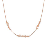 Personalized Script Name Necklace-Three Names - Lat & Lo™