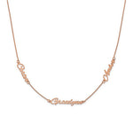 ✨ Personalized Script Name Necklace-3 Names - Lat & Lo™