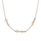 ✨ Personalized Script Name Necklace-3 Names - Lat & Lo™