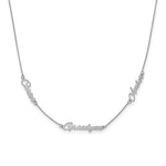 Personalized Script Name Necklace-Three Names - Lat & Lo™