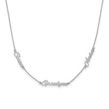 Personalized Script Name Necklace-Three Names - Lat & Lo™