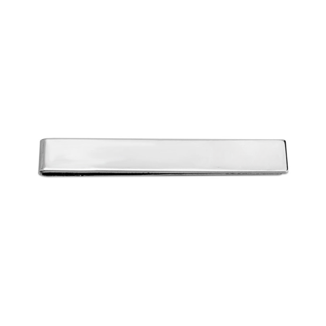 Sterling Silver Tie Bar Clip that can be custom engraved to be personalized with coordinates, names, dates, roman numerals and words. great gift for men for graduation, wedding, anniversary, job promotion, valentines day, birthday gift, groomsmen. made in sterling silver. lat & lo