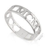 roman numeral coordinates cut out ring-lat & lo-silver