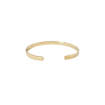 Back view of personalized gold bracelet on a white background