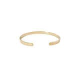 Back view of personalized gold bracelet on a white background
