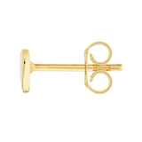 Trina Mini Heart Studs – White Enamel in 14K Gold