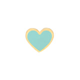 Trina Mini Heart Studs – Turquoise Enamel in 14K Gold