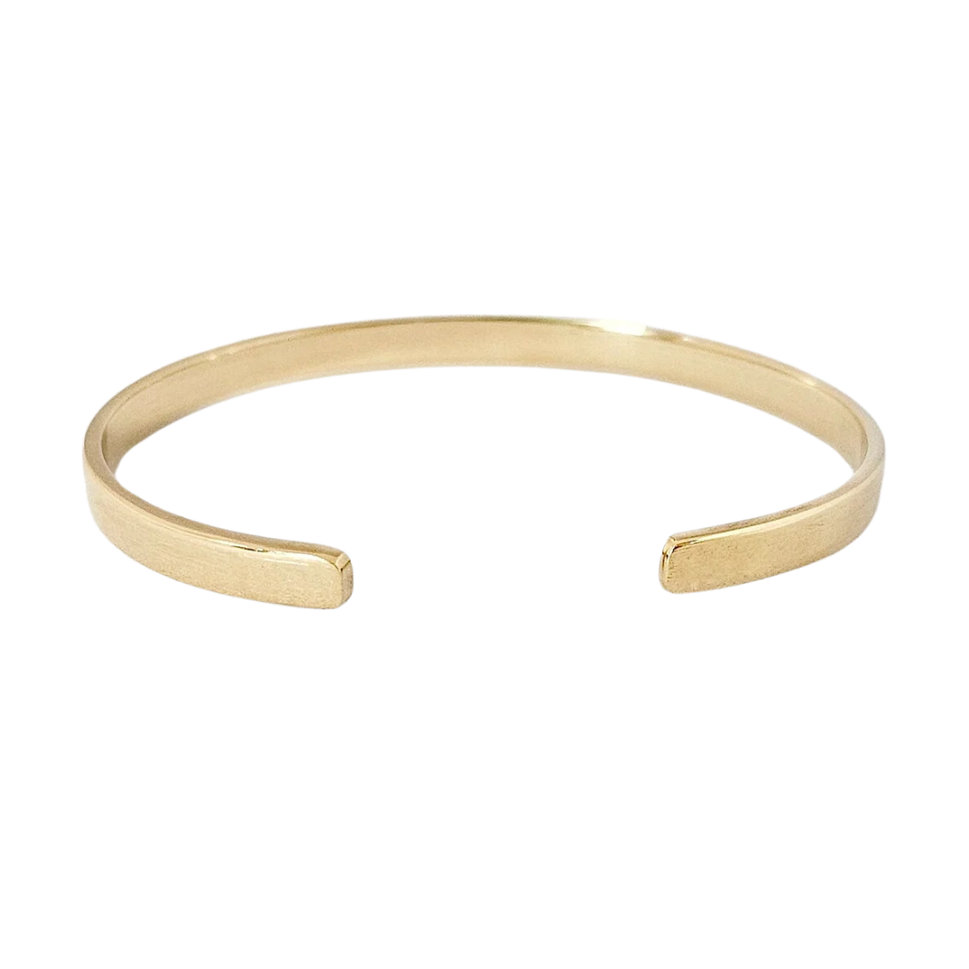 gold plated-skinny personalized cuff bracelet with coordinates or name or dates