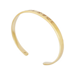 gold plated-skinny personalized cuff bracelet with coordinates or name or dates