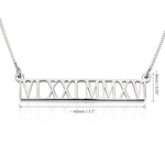 cut-out Bar Necklace -sterling silver