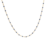 14K Color Bead Necklace -Side Cross