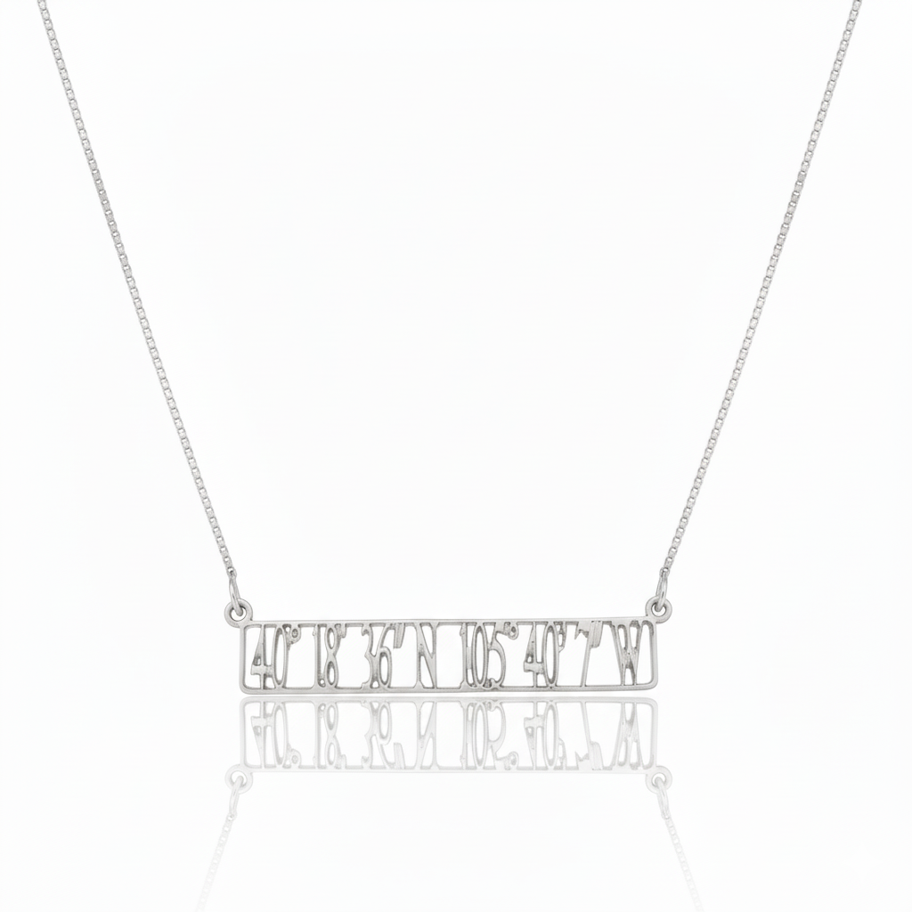 ut Bar Necklace -sterling silver