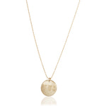 Atlantic Necklace - Lat & Lo™, 13mm charm on beaded chain, 14K gold filled or sterling silver