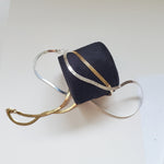 sterling silver and gold plated vermeil herringbone necklace with coordinates by Lat & Lo
