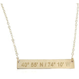 ✨ Bar Necklace -14K - Lat & Lo™