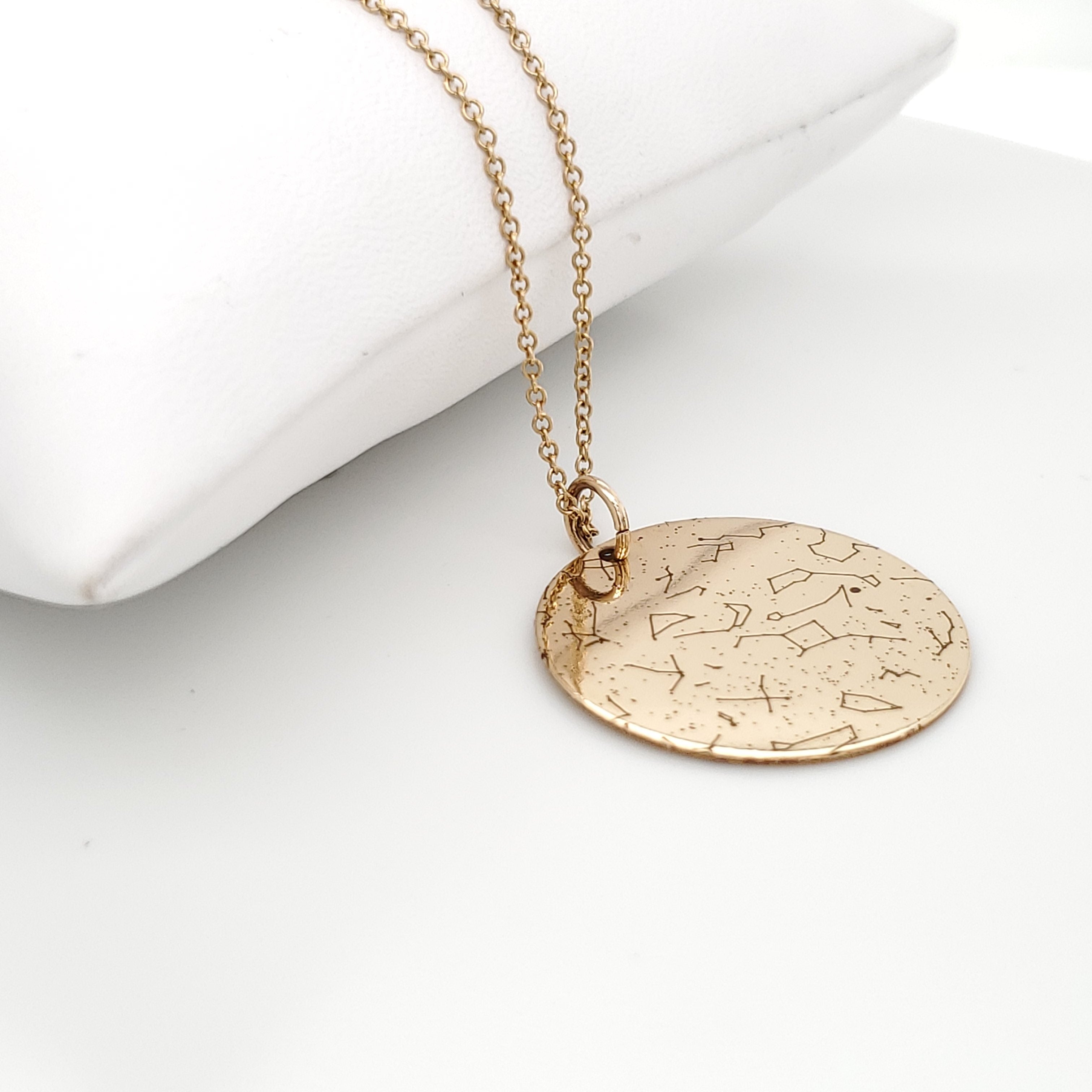 Custom Star Map Necklace in Gold-Filled by Lat & Lo