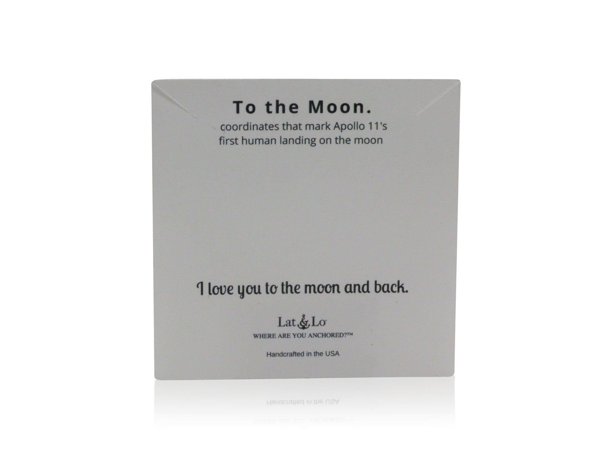 Lat & Lo To the Moon display card