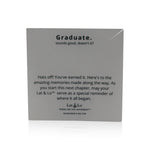 Lat & Lo graduate display card with custom graduate text